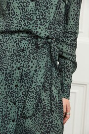 Sosandar Green Black Midi Shirt Dress - Image 4 of 4