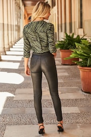 Sosandar Black Denim Tall Tall Coated Skinny Jeans - Image 2 of 5