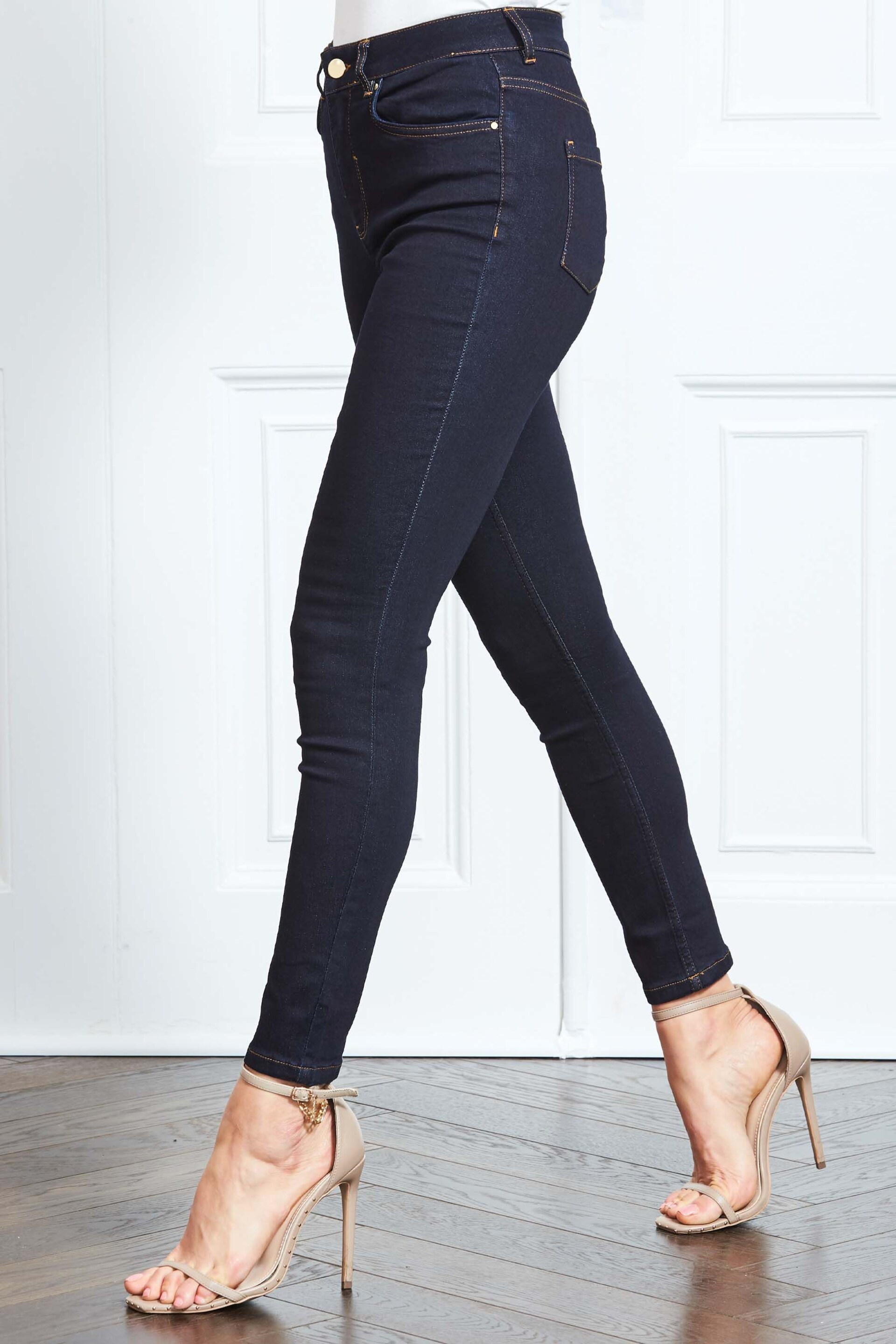 Sosandar Blue Denim Tall Perfect Skinny Jeans - Image 6 of 8