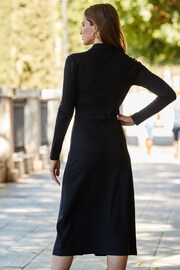 Sosandar Black Button Through Shirt Dress - Image 2 of 4