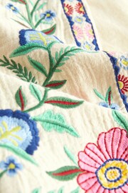 Ecru Multi Floral Ecru Floral Embroidered Waistcoat - Image 7 of 7