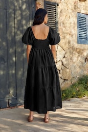 Black Puff Sleeve Maxi Dress - Image 2 of 6