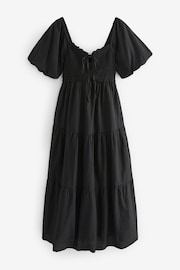 Black Puff Sleeve Maxi Dress - Image 5 of 6