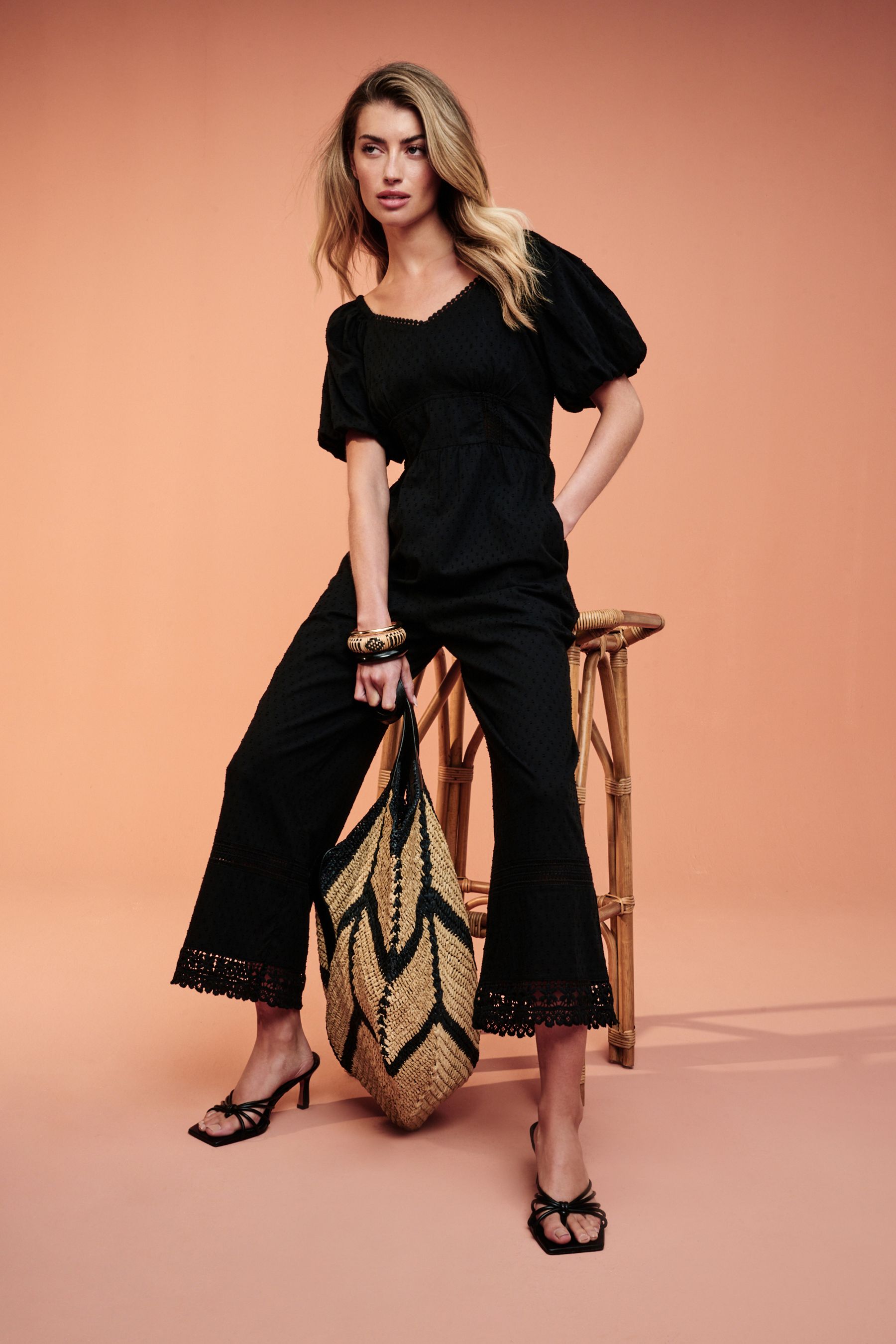 Wide leg short sleeve jumpsuit on sale