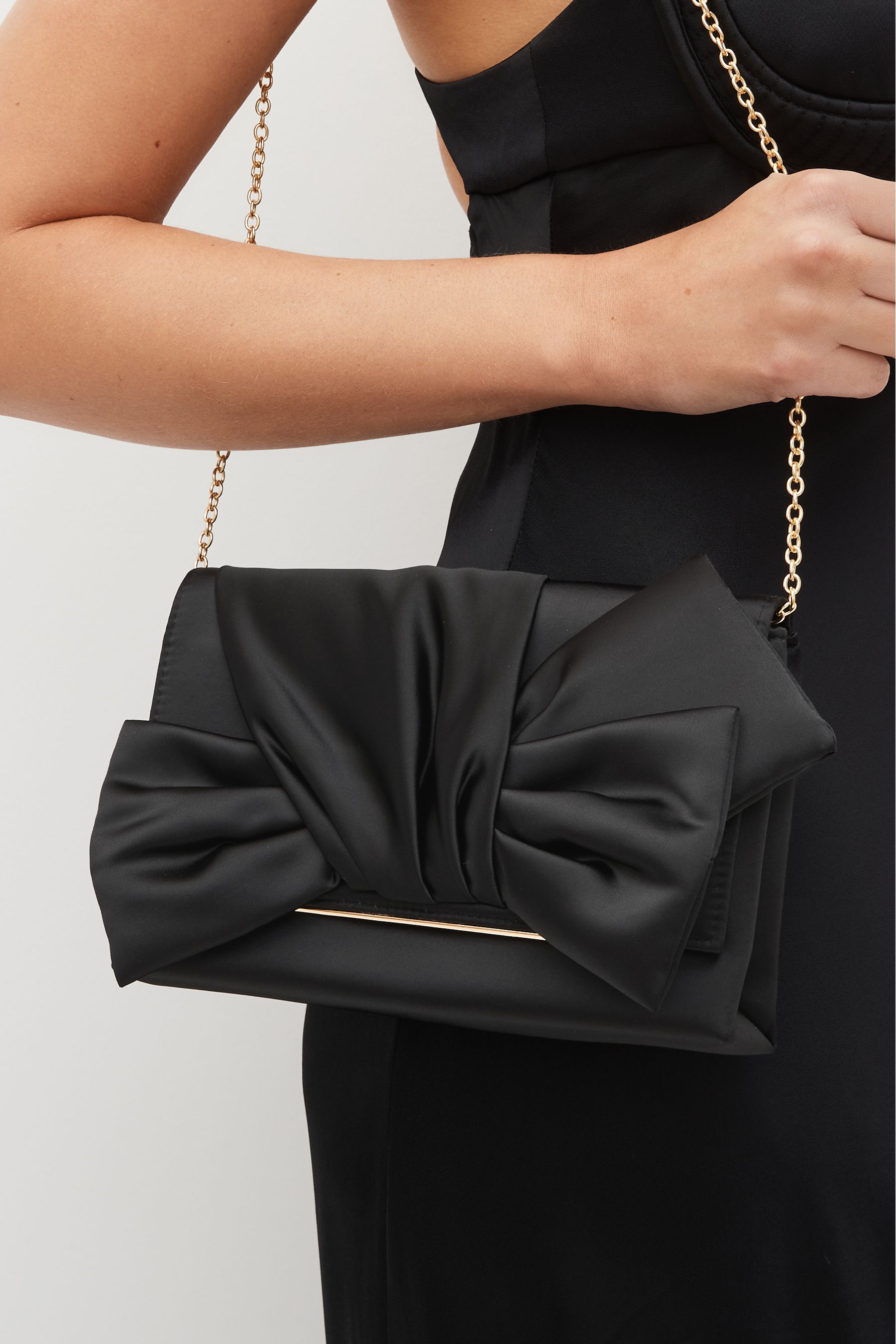 Next black clutch bag on sale