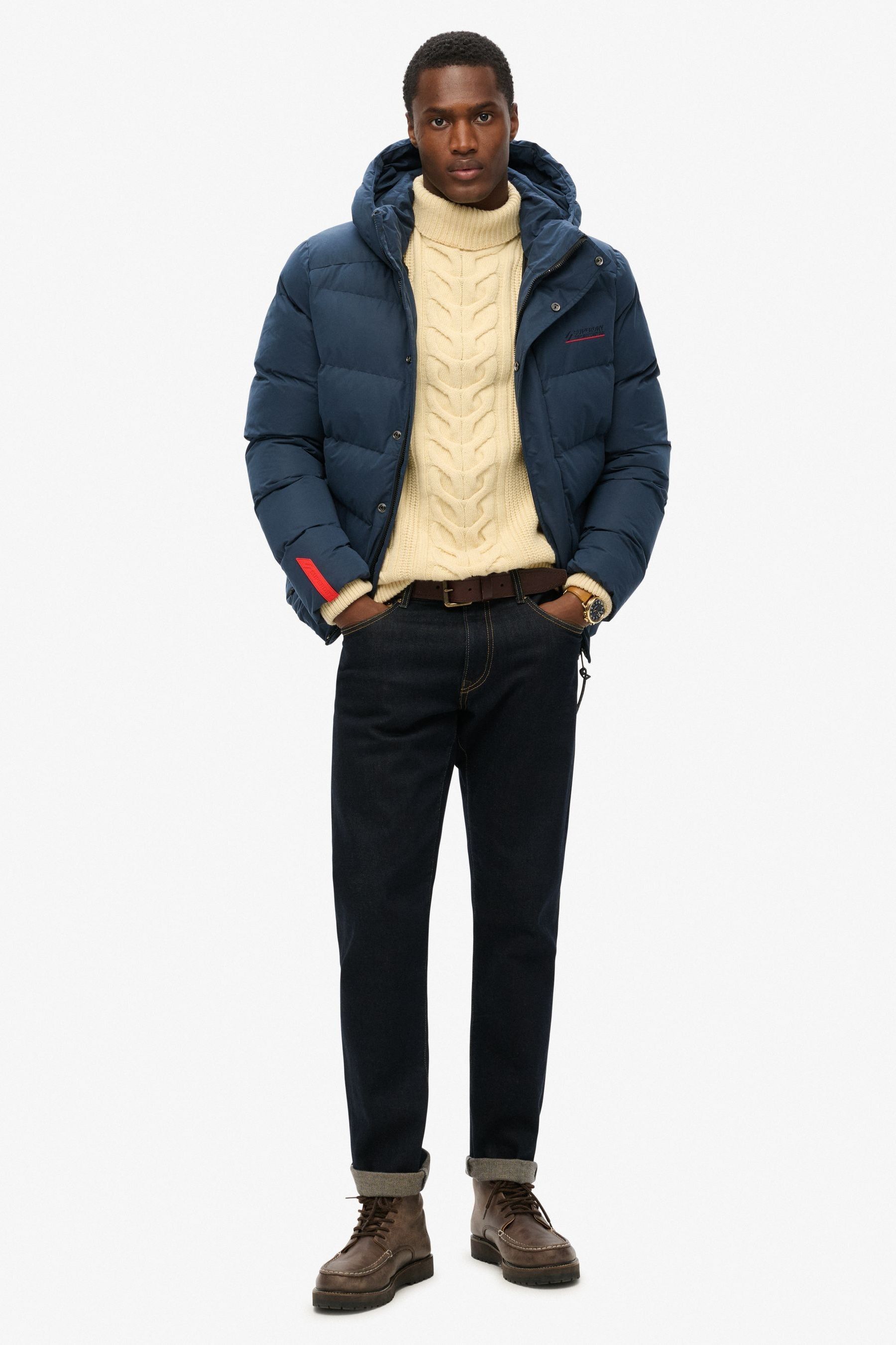 Superdry men's sports puffer jacket store