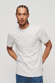 Superdry Grey Embossed Workwear Graphic T-Shirt - Image 2 of 5