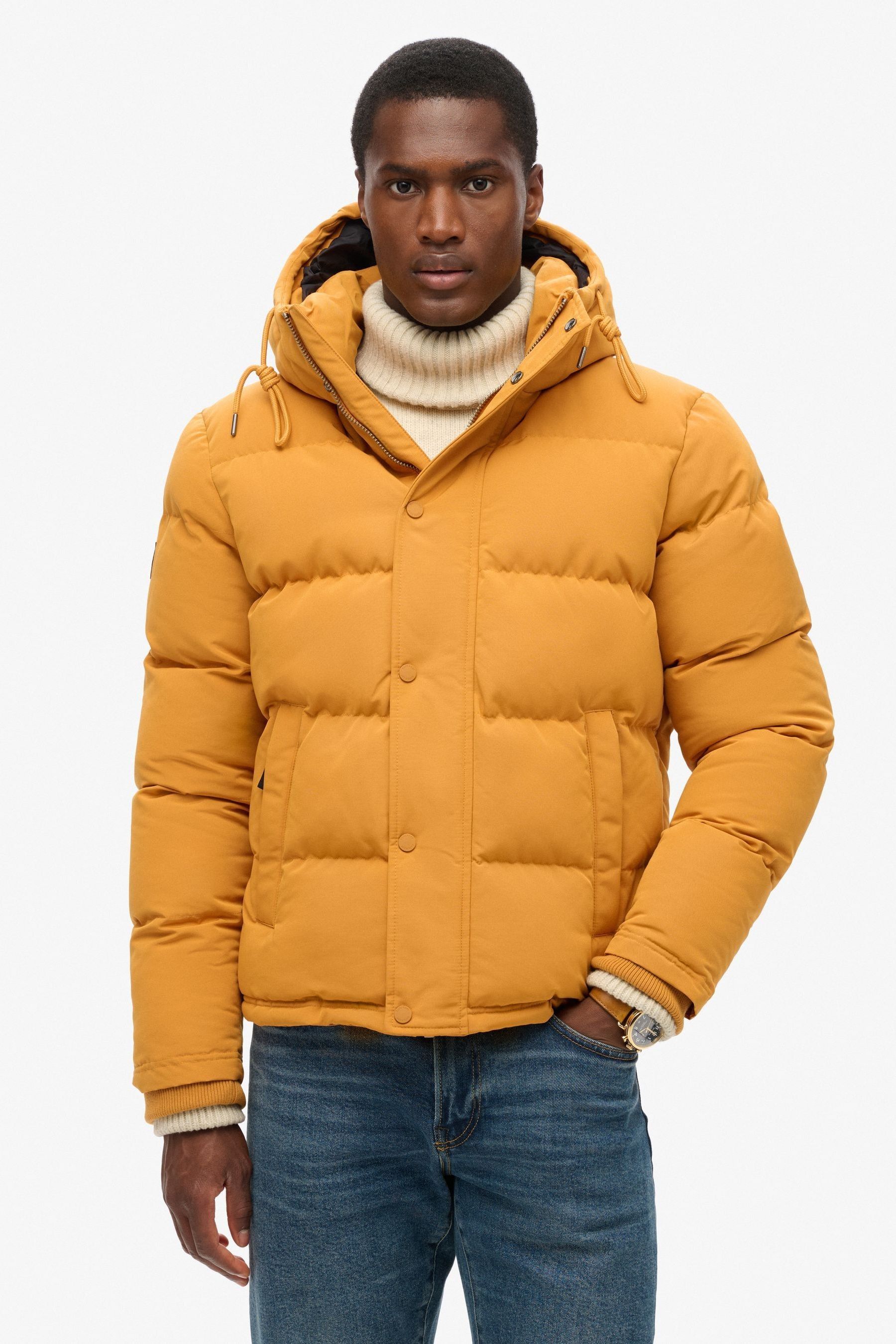 Buy Superdry Yellow Everest Hooded Puffer Jacket from Next Iceland