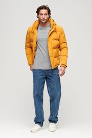 Superdry Yellow Everest Hooded Puffer Jacket Pegaflying - Image 4 of 6