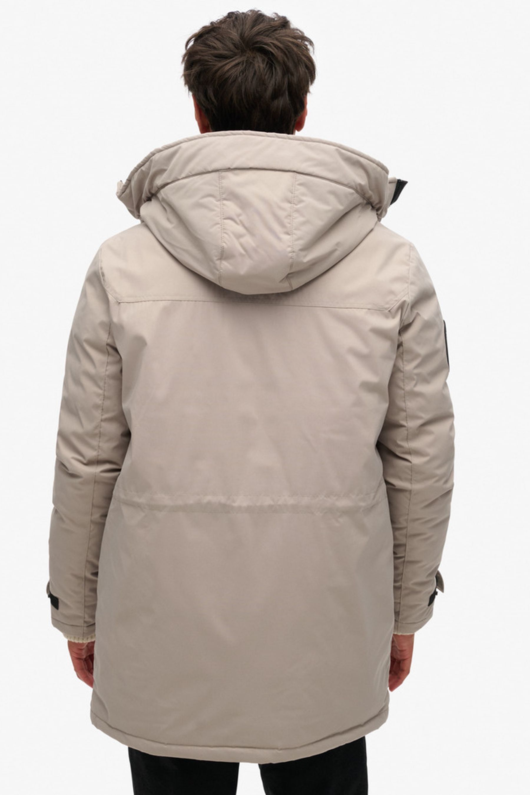 Superdry grey parka sale