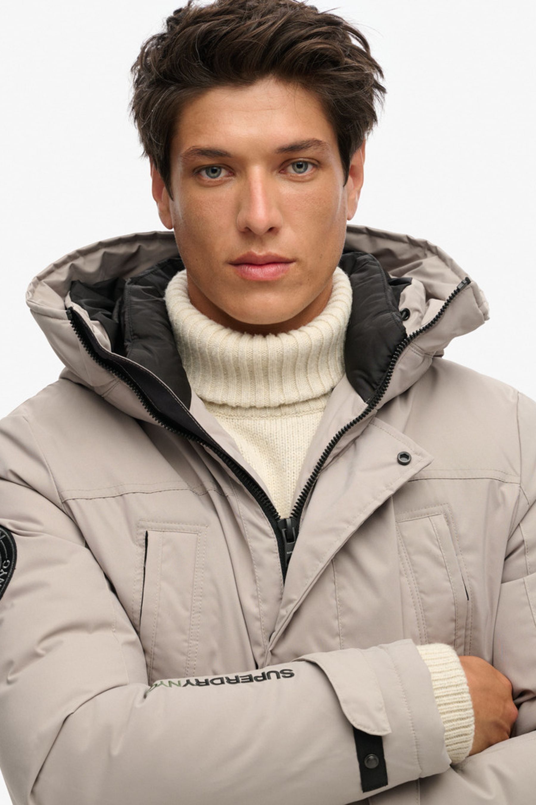 Superdry grey coat outlet