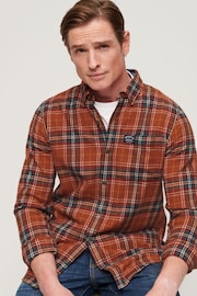 Superdry Orange Long Sleeve Cotton Lumberjack Shirt - Image 3 of 5