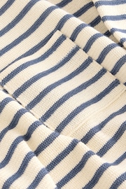 Ecru/Navy Stripe Relax Fit Textured T-Shirt (3-16yrs) - Image 4 of 4
