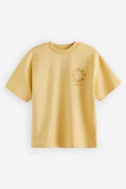 Yellow Buttermilk Subscribe BackPrint Relaxed Fit Heavyweight Short Sleeve T-Shirt (3-16yrs) - Image 4 of 6