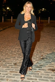 Sosandar Black Sequin Wide Leg Trousers - Image 3 of 3