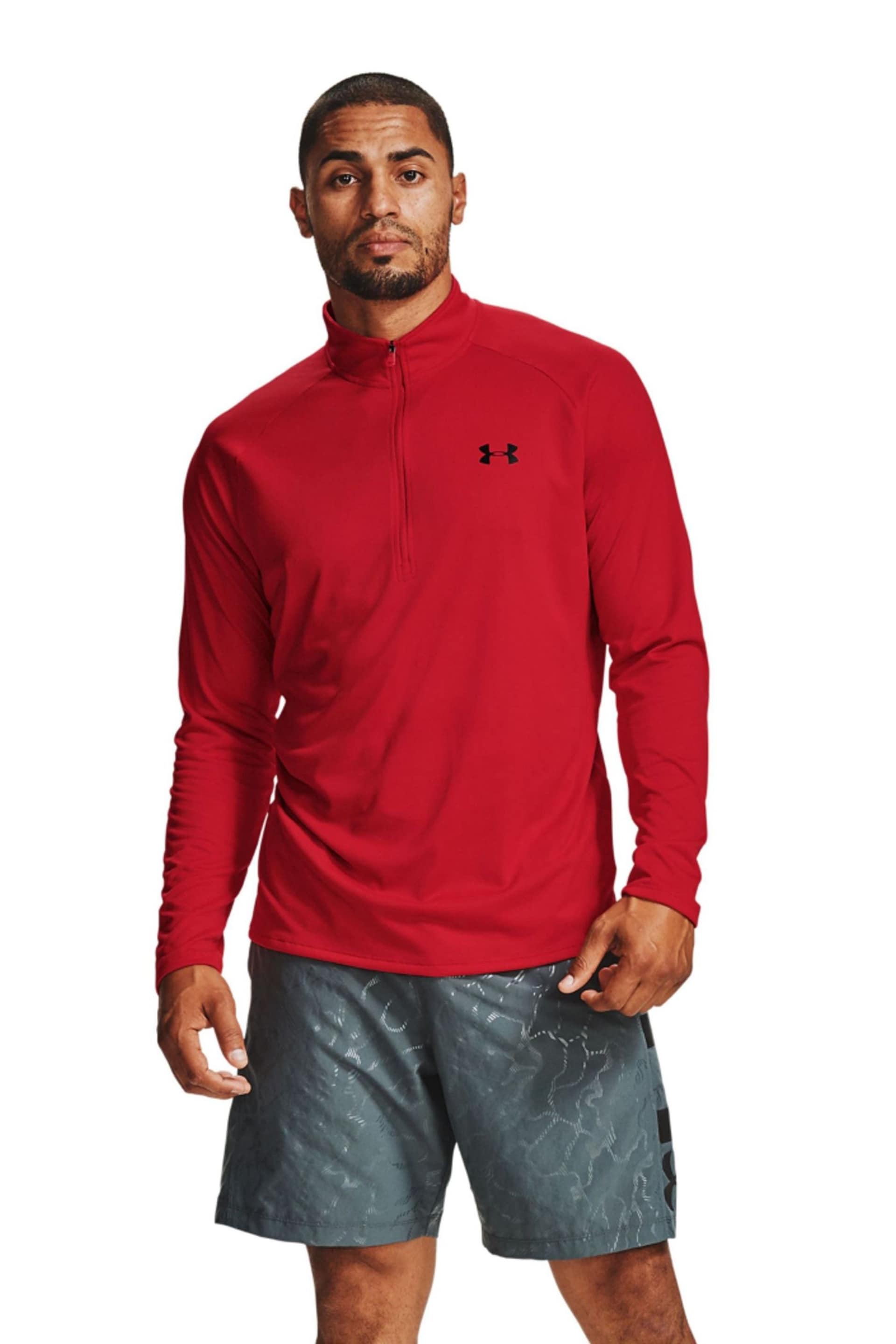 Under Armour Red Under Armour Red Tech 2.0 1/2 Zip Top - Image 1 of 6