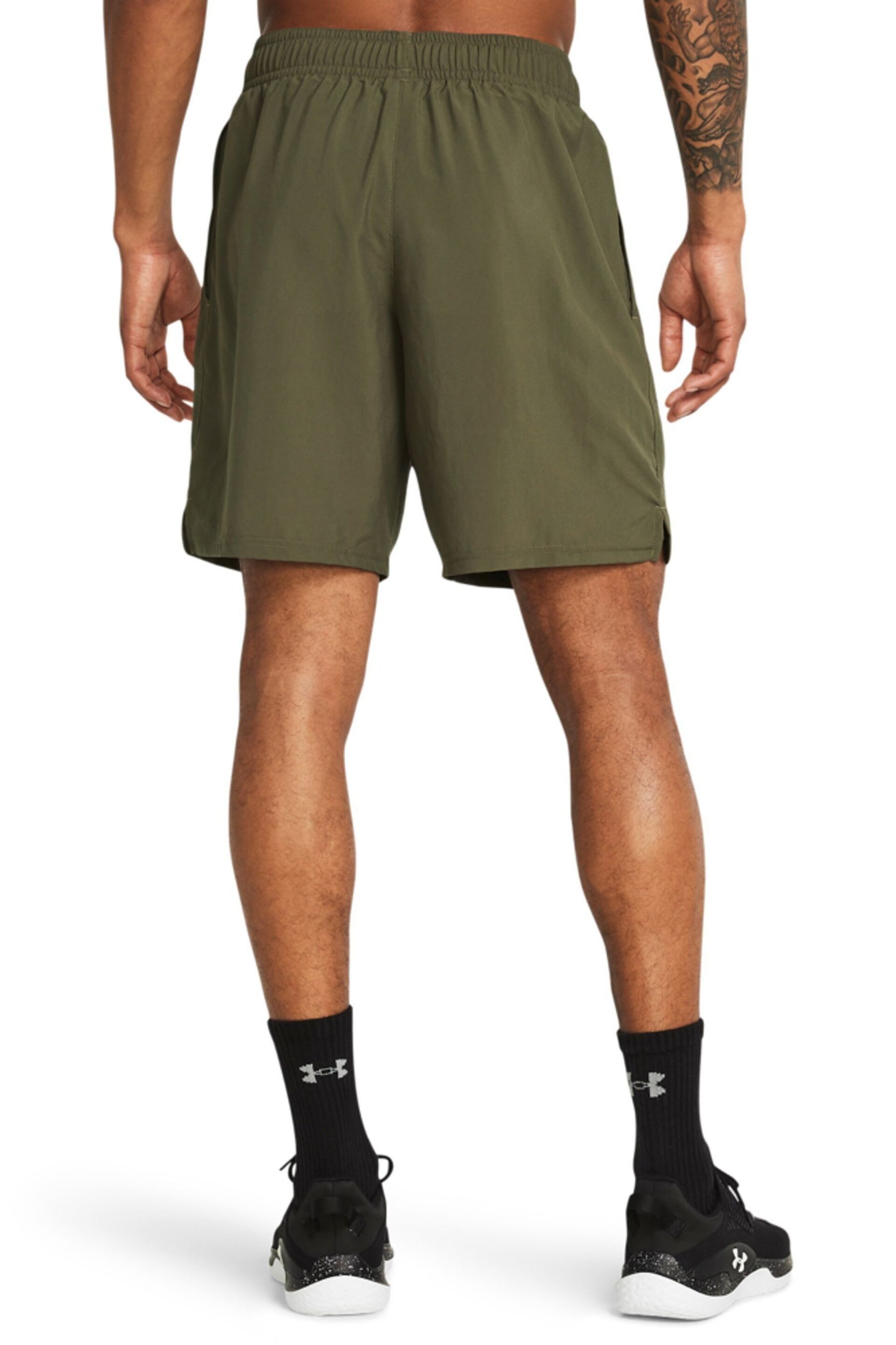 Under Armour Green Under Armour Green Woven Wordmark Shorts - Image 2 of 4