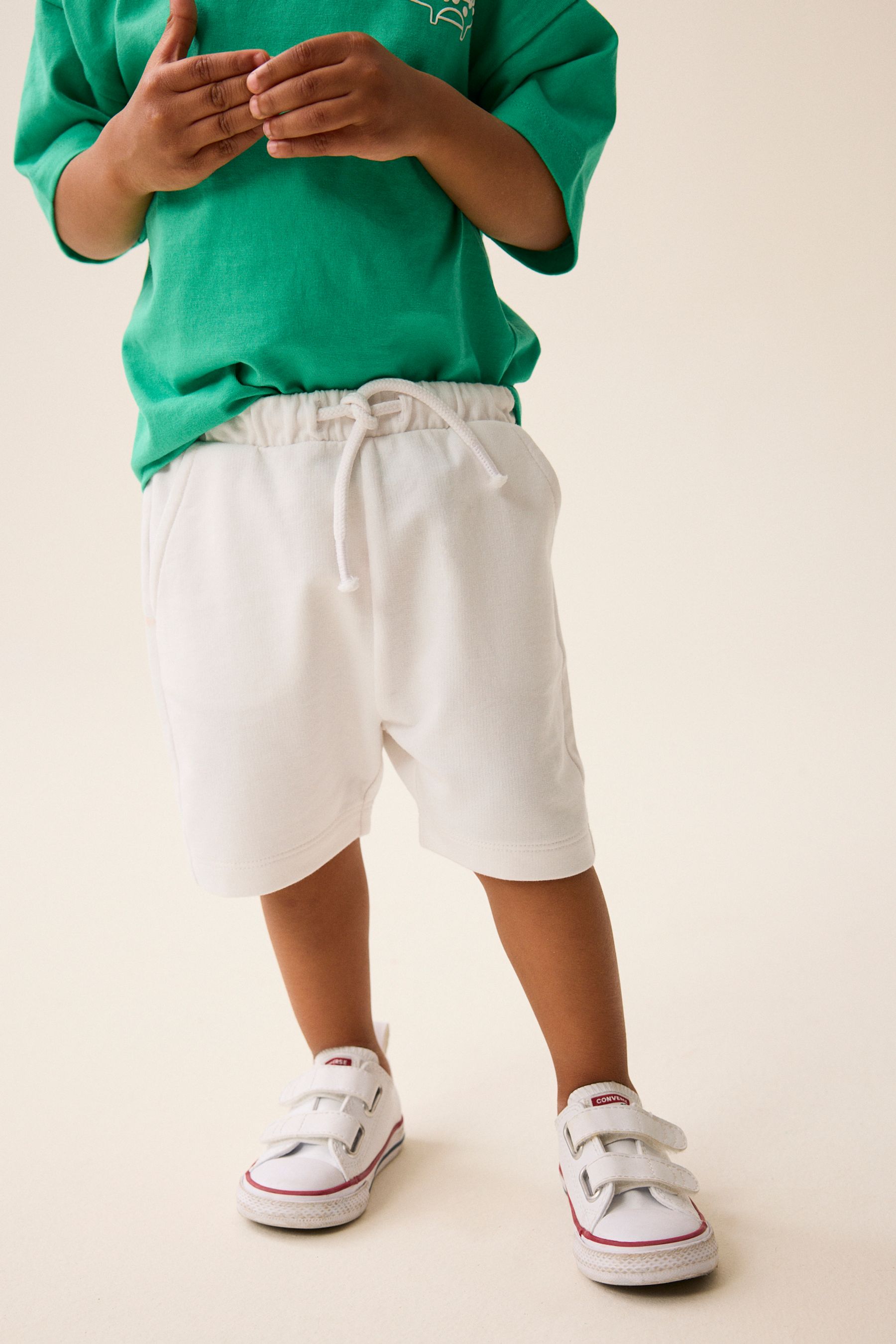 Buy White 100 Cotton Jersey Shorts 3mths 7yrs from the Next UK online shop