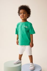 White 100% Cotton Jersey Shorts (3mths-7yrs) - Image 2 of 6