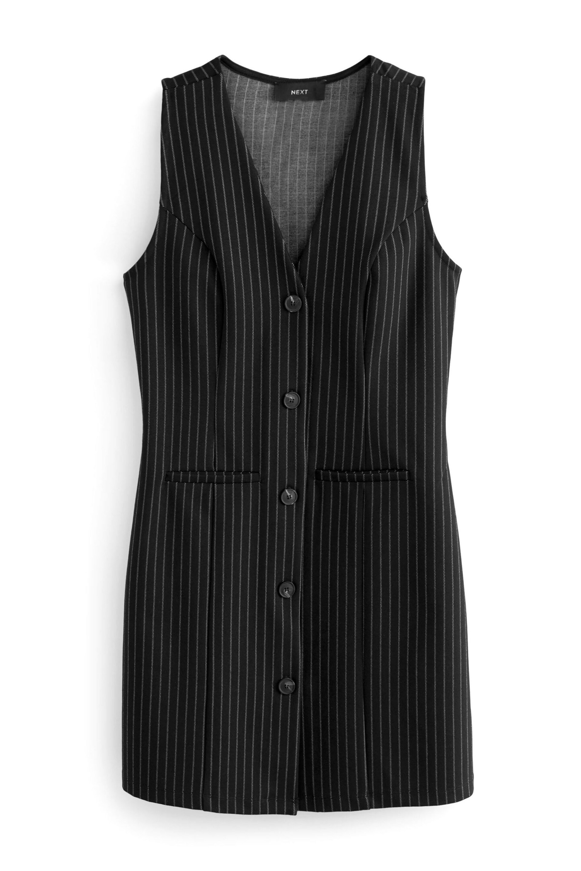 Black Stripe Jersey Blazer Mini Dress - Image 5 of 6
