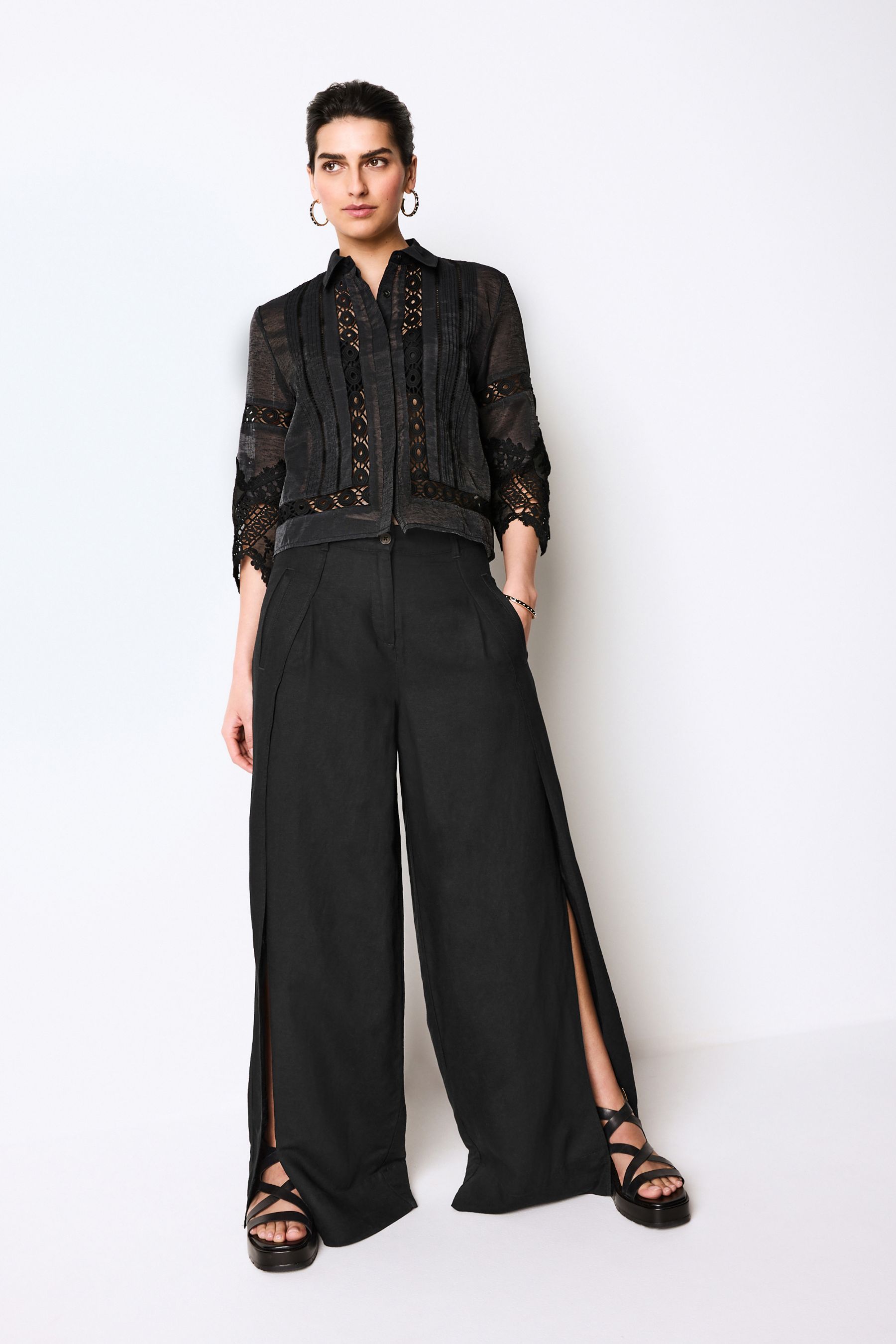 Next ladies black evening trousers hot sale