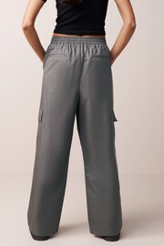 Charcoal Grey Wide Leg Cargo Trousers - Image 3 of 6