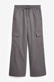 Charcoal Grey Wide Leg Cargo Trousers - Image 5 of 6