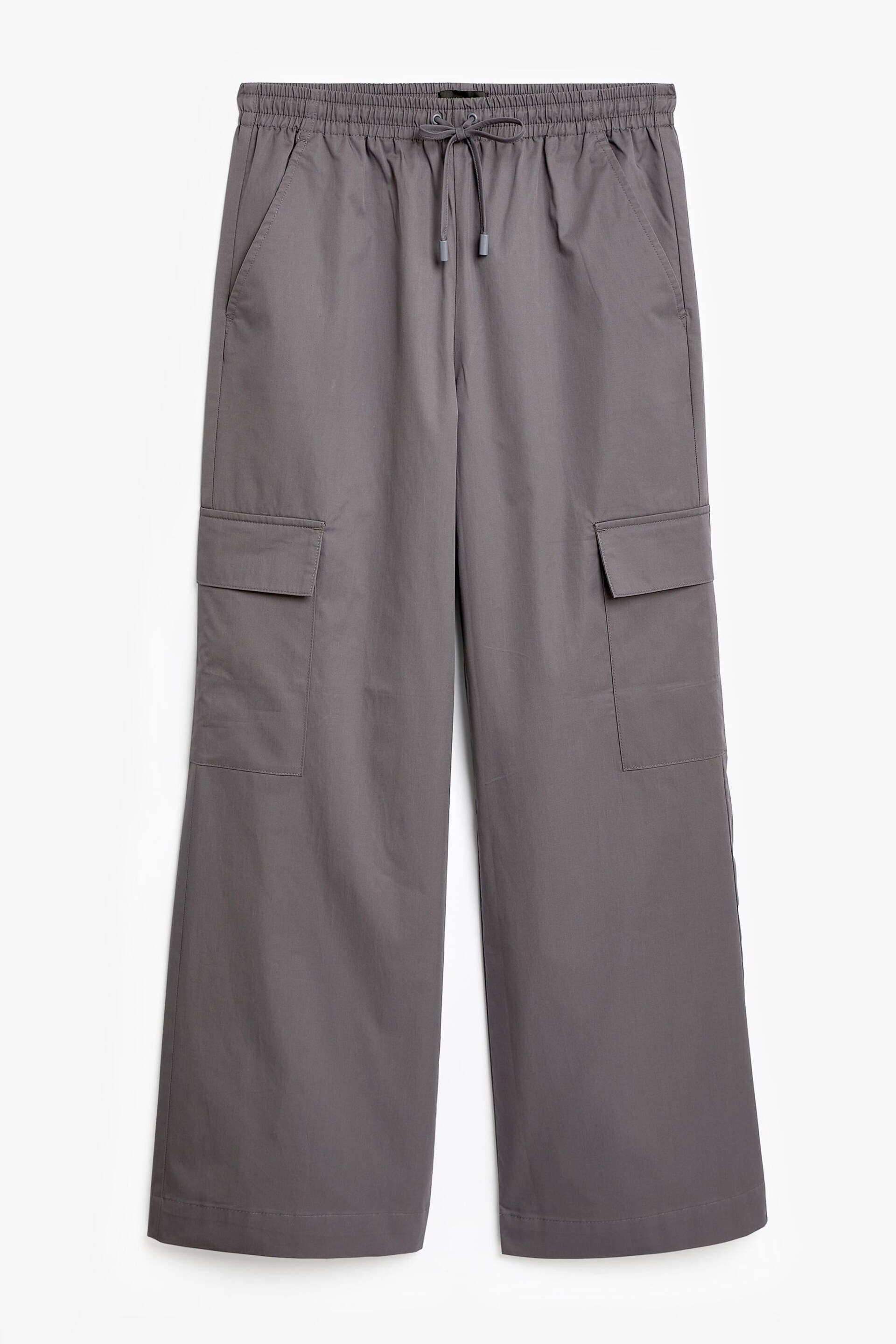 Charcoal Grey Wide Leg Cargo Trousers - Image 5 of 6