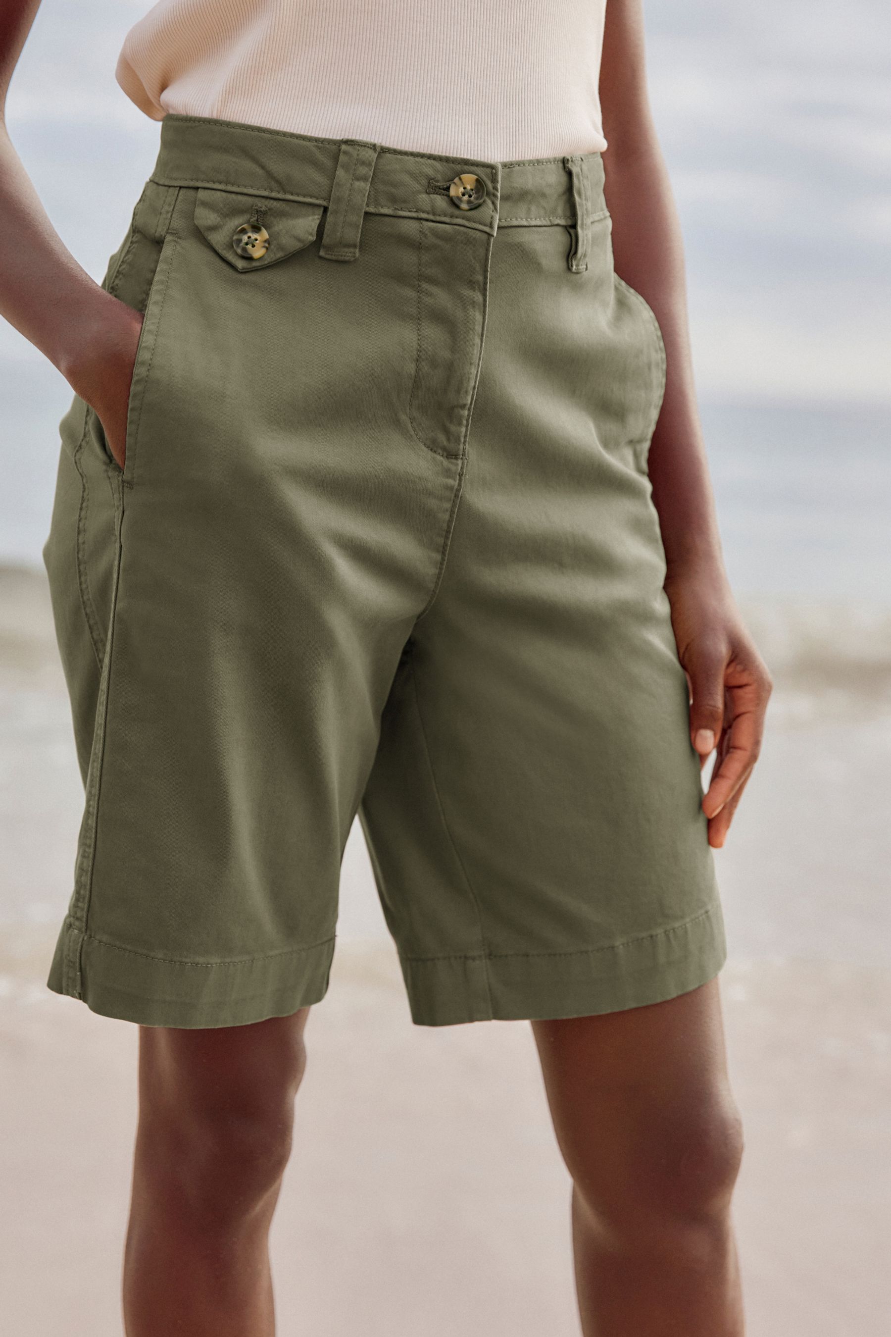 Chino knee length shorts on sale