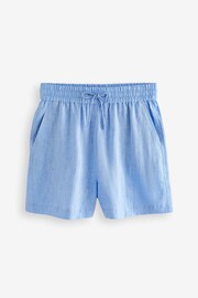 Blue 100% Linen Boy Shorts - Image 7 of 7