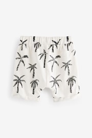 Monochrome Palm Trees All-Over Print Lightweight 100% Cotton Jersey Shorts 3 Pack (3mths-7yrs) - Image 5 of 6