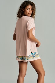 B by Ted Baker Putty Jersey Satin Mix Pyjama Shorts Set - Image 4 of 15