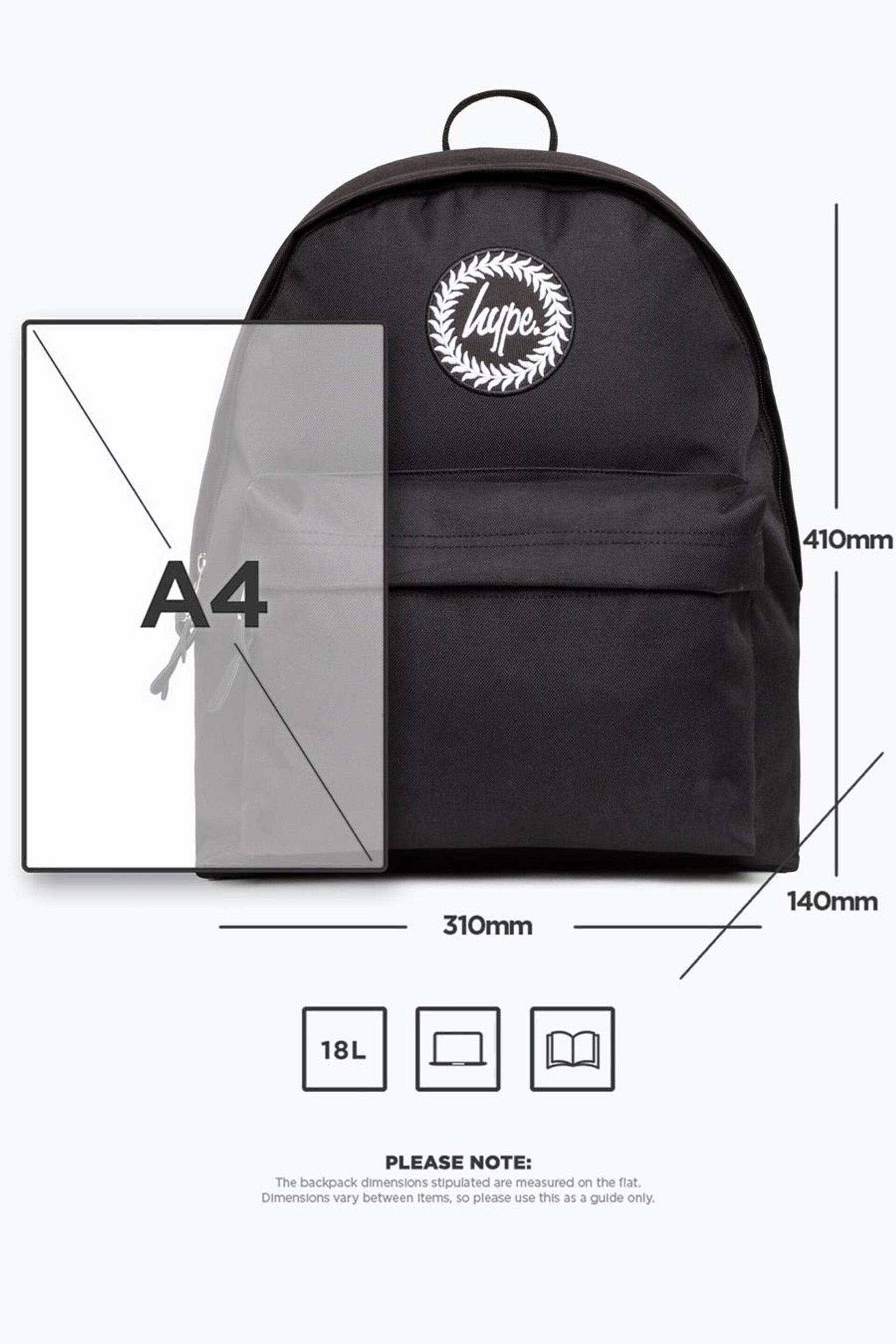Hype. Black Backpack - Image 5 of 10