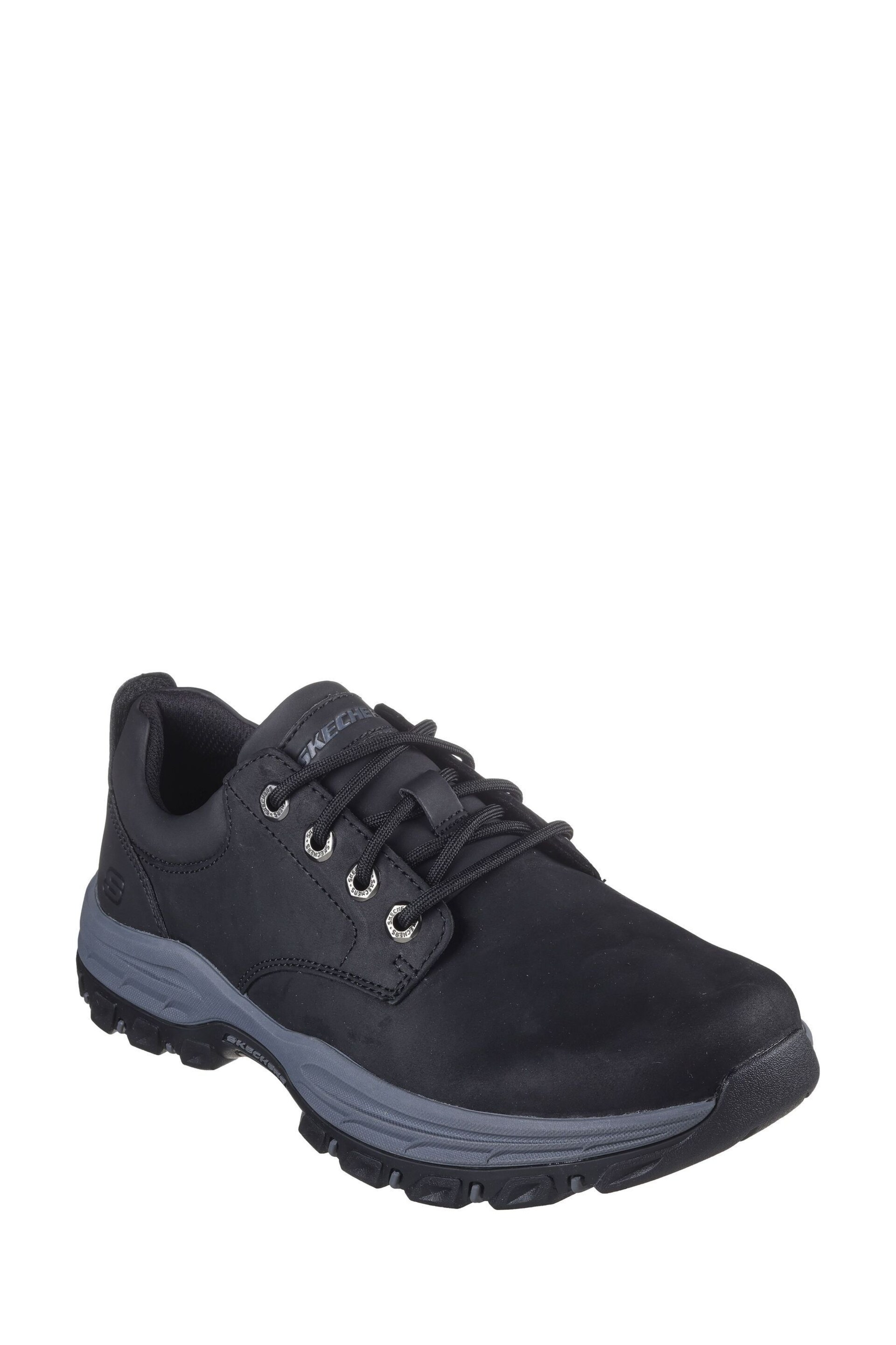 Skechers Black Knowlson Leland Lace-Up Shoes - Image 1 of 5