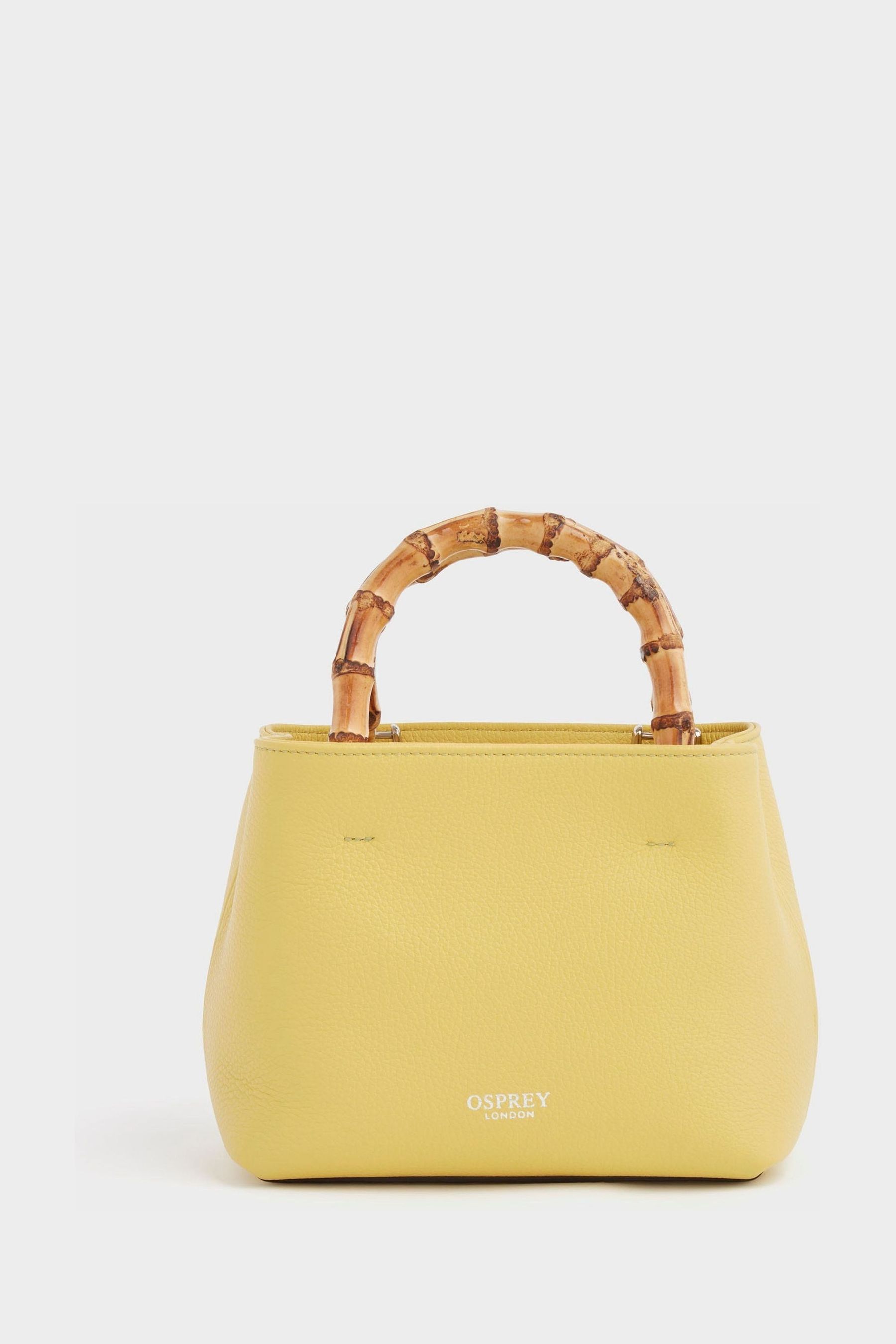 Buy OSPREY LONDON Yellow The Mini Clio Italian Leather Grab Bag from Next Germany