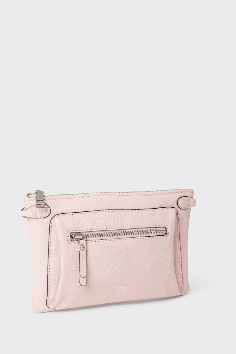 Osprey London Pink The Ruby Leather Cross-Body Clutch - Image 2 of 5