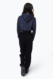 Hype. Kids Mono Leopard Crop Black Hoodie - Image 2 of 7