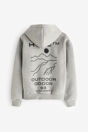 Hype. Boys Grey Marl Outdoor Hoodie - Image 2 of 3