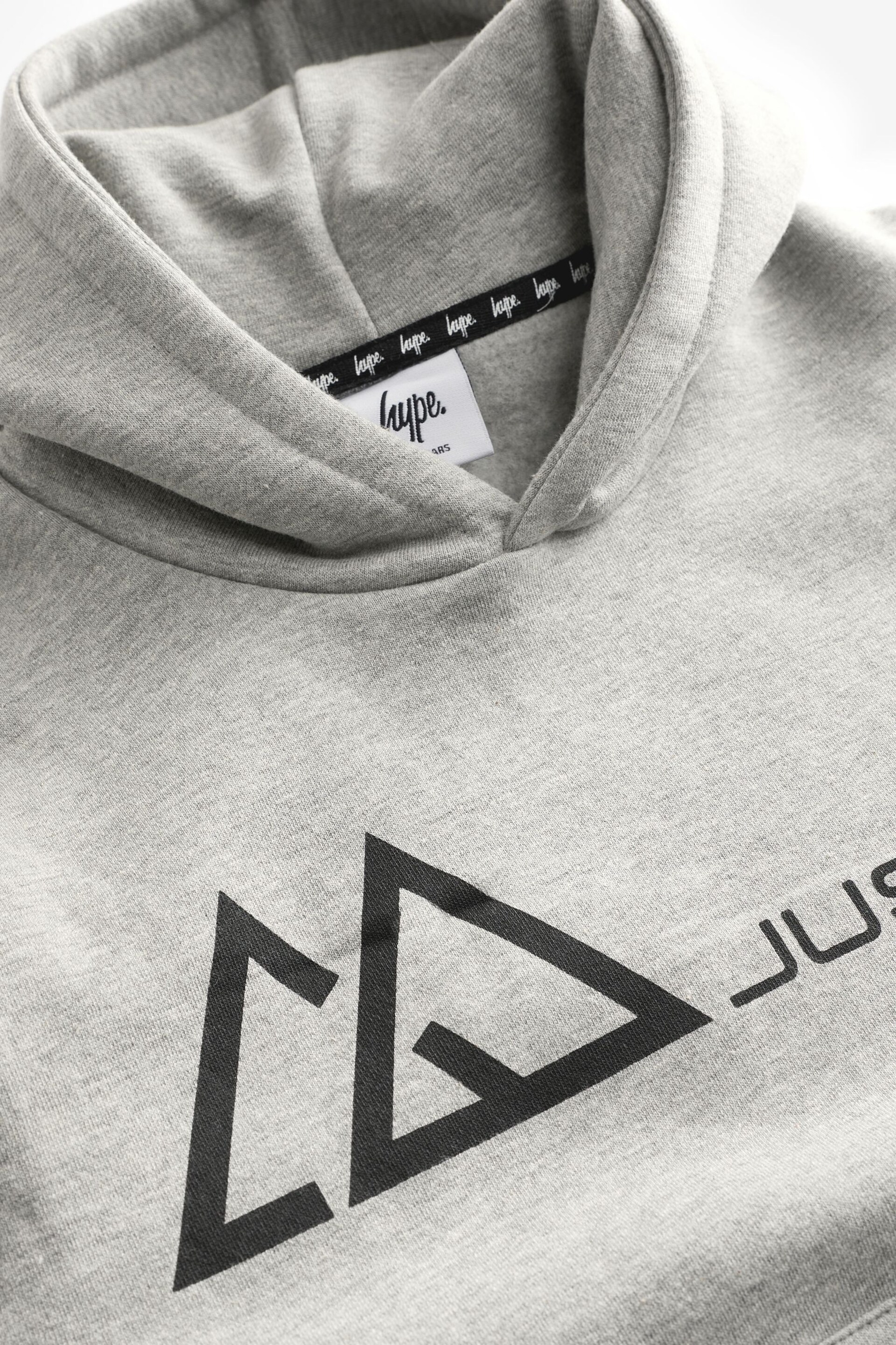 Hype. Boys Grey Marl Outdoor Hoodie - Image 3 of 3