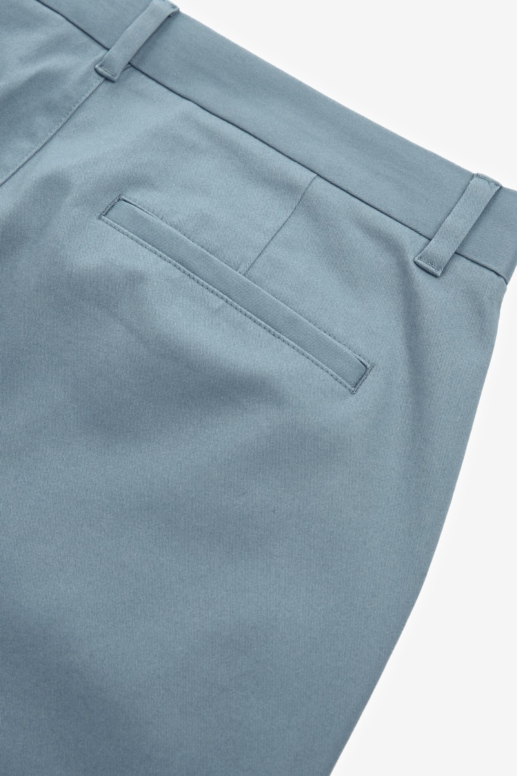 Blue Straight Fit Stretch Chinos Trousers - Image 10 of 11