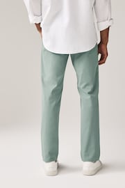 Pale Green Slim Fit Stretch Chinos Trousers - Image 4 of 9