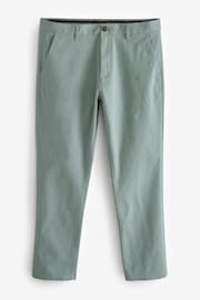 Pale Green Slim Fit Stretch Chinos Trousers - Image 6 of 9