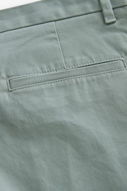 Pale Green Slim Fit Stretch Chinos Trousers - Image 8 of 9