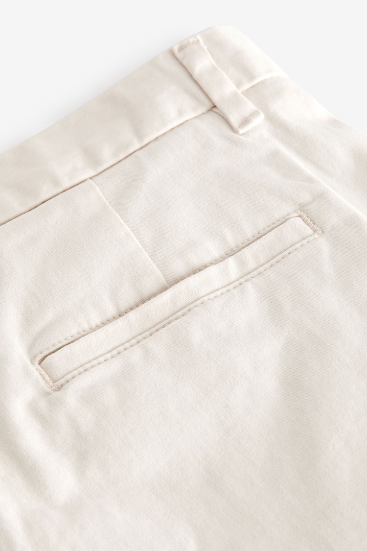 Ecru White Straight Fit Stretch Chinos Trousers - Image 11 of 11