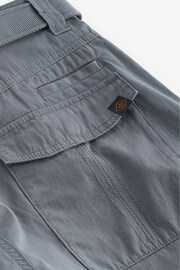 Blue Relaxed Belted Tech Cargo Trousers - Image 10 of 11