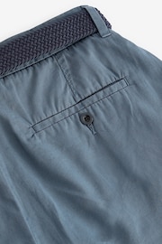 Blue Belted Linen Blend Trousers - Image 11 of 12