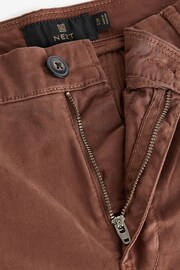 Rust Brown Slim Fit Premium Laundered Stretch Chinos Trousers - Image 5 of 7