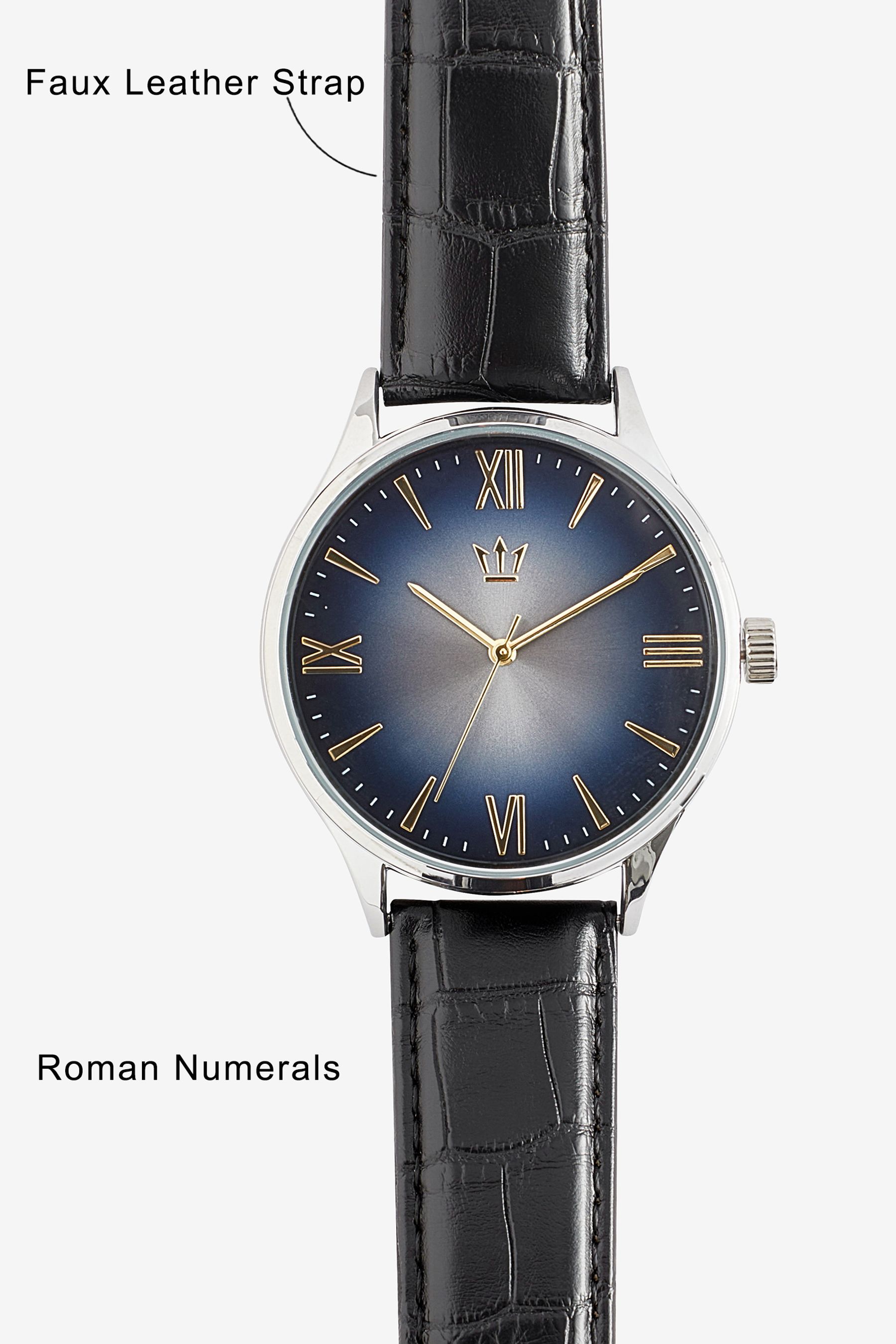 Buy Black Watch with Textured Strap from the Next UK online shop