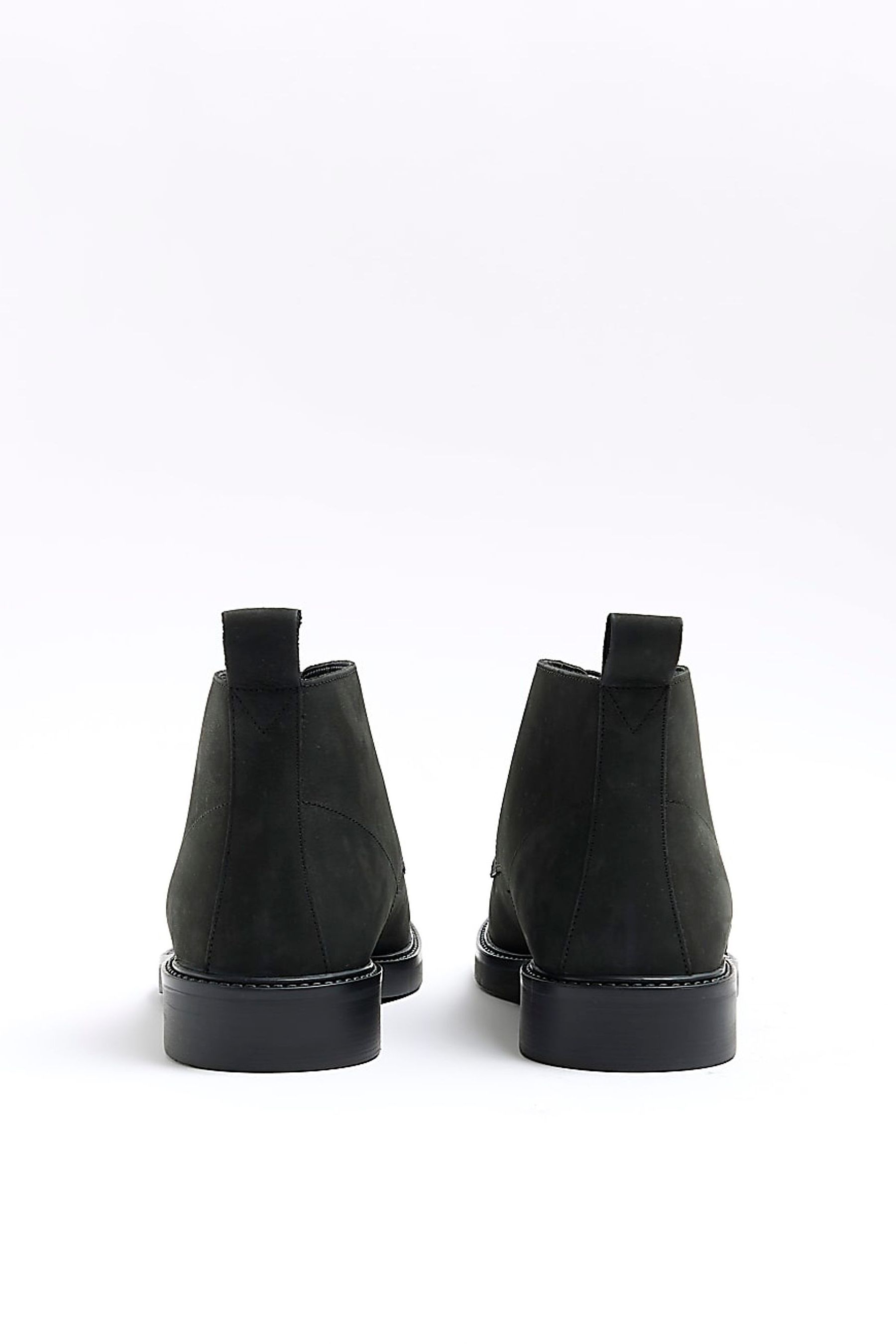 Buy River Island Black Leather Casual Chukka Boots from the Next UK online shop