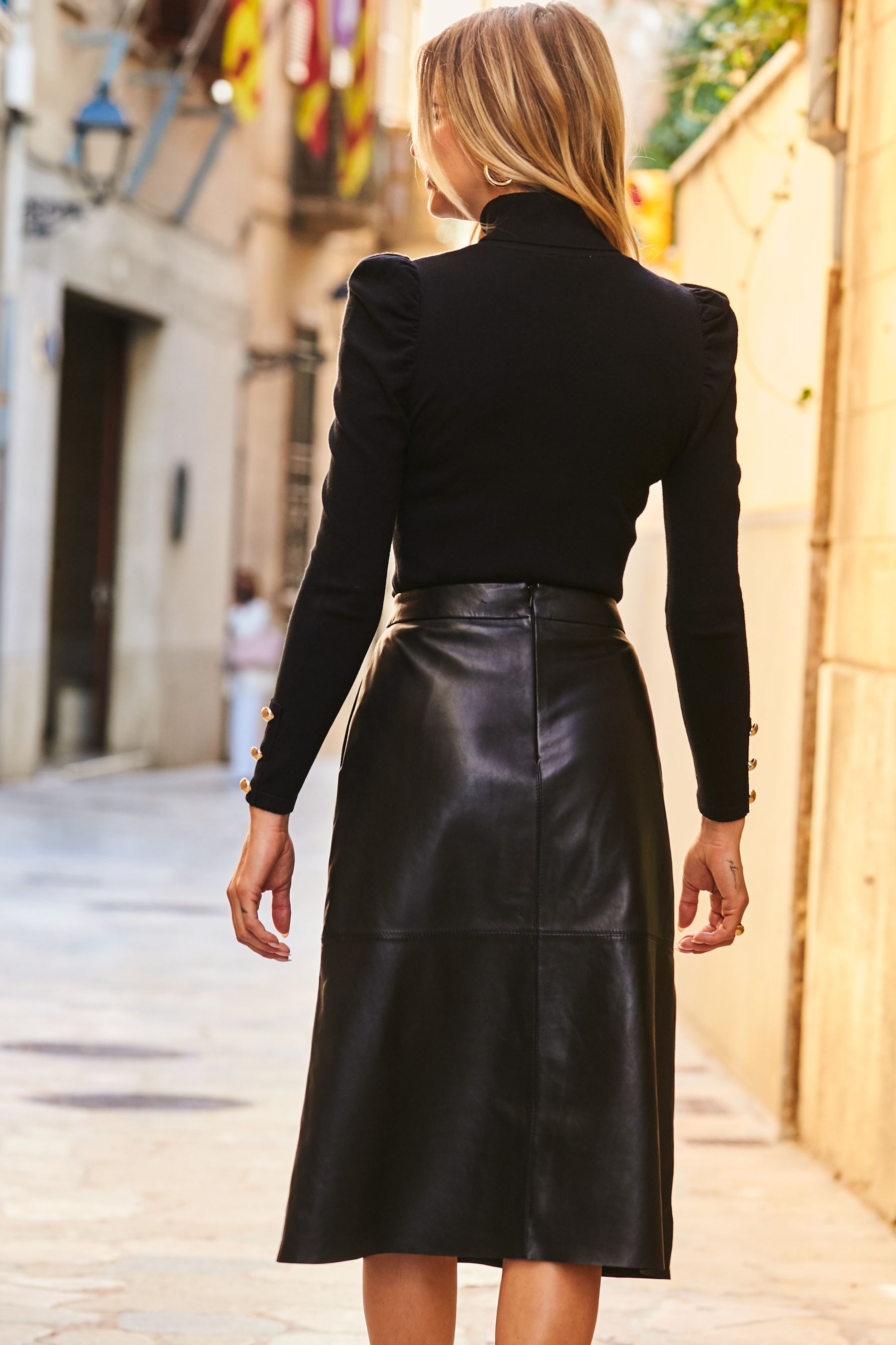 Acheter Jupe trapeze Sosandar en cuir avec poches from Next Luxembourg